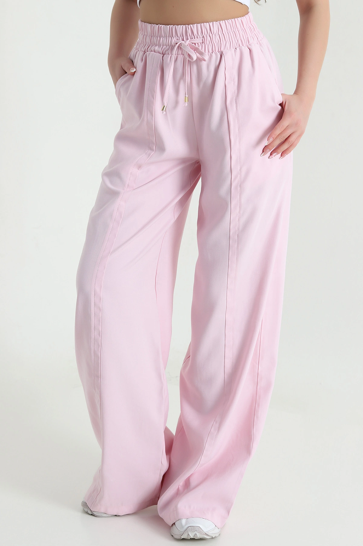 Pembe Yeni Sezon Tensel Kadın Pantolon 457850