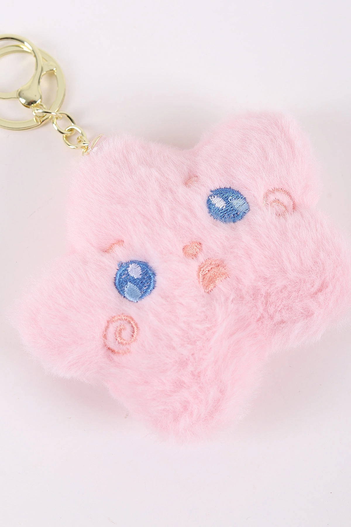Pembe Yıldız Nakışlı Peluş Anahtarlık&Çanta Süsü 445925