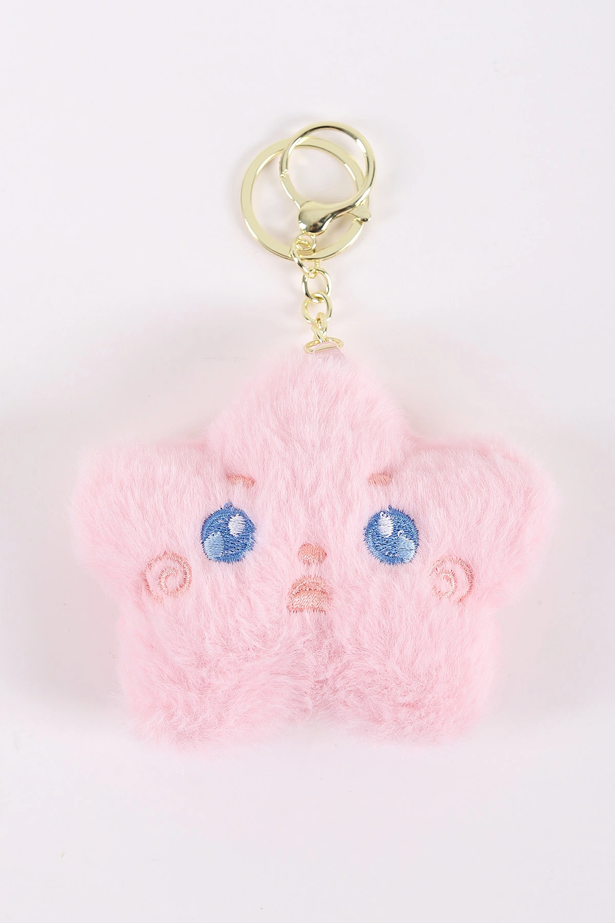 Pembe Yıldız Nakışlı Peluş Anahtarlık&Çanta Süsü 445925