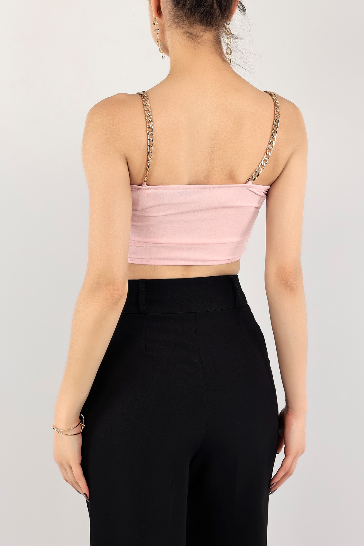 Pembe Zincir Askılı Sandy Bluz 115387