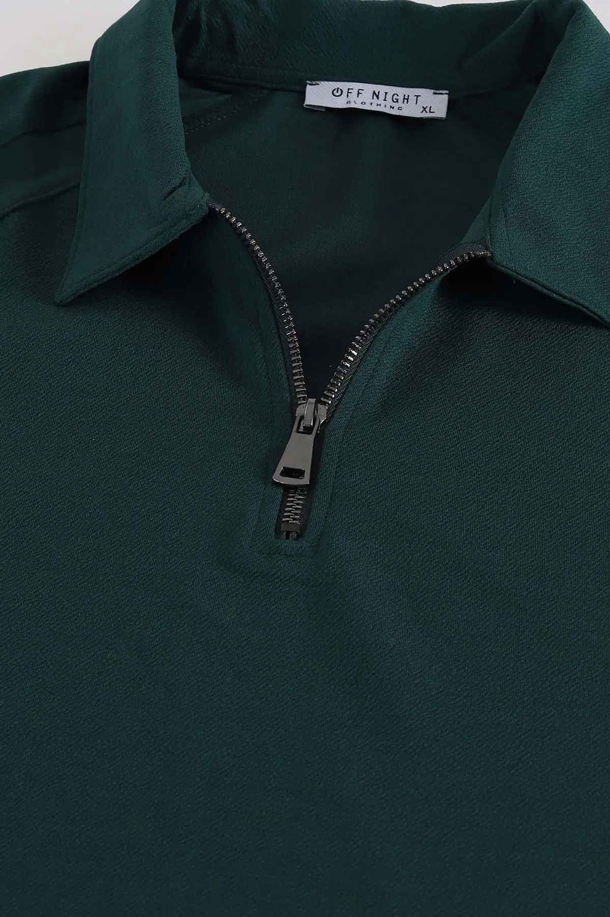 Petrol Yarım Fermuarlı Polo Yaka Erkek Sweatshirt 397127