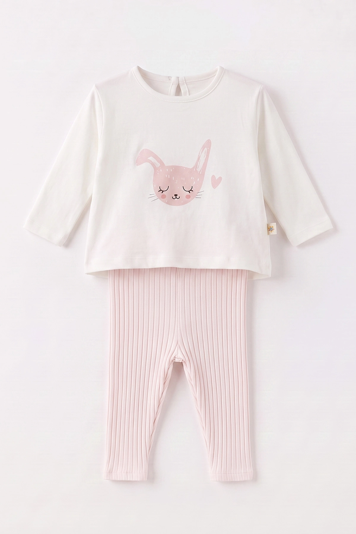Pudra (0-12 Ay) Fitilli Taytlı Yeleği Ponponlu Kız Bebek 3'lü Takım 473368