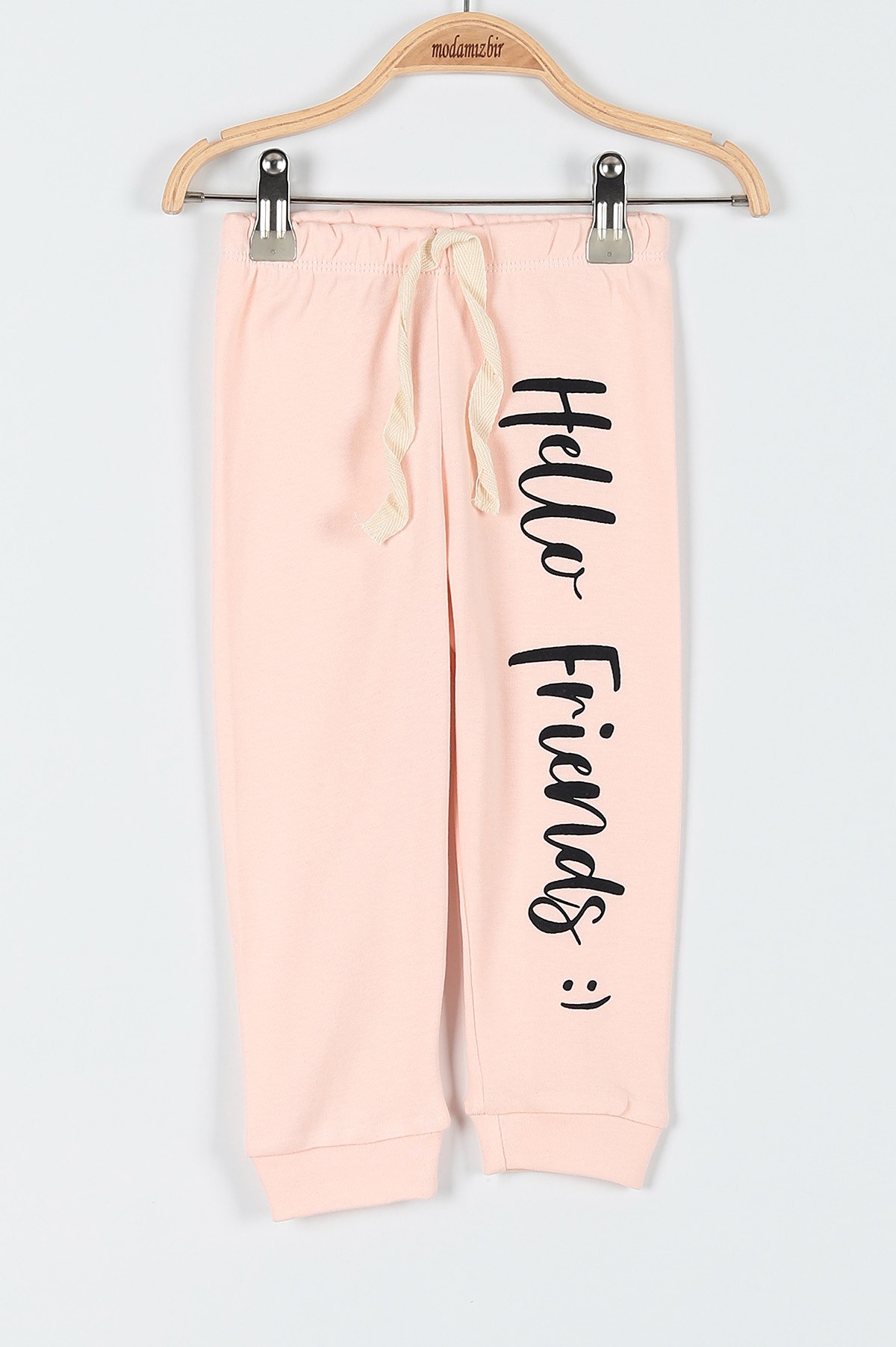 Pudra (1-3 Yaş) Hello Friends Baskılı Kız Bebe Pijama Takım 181887