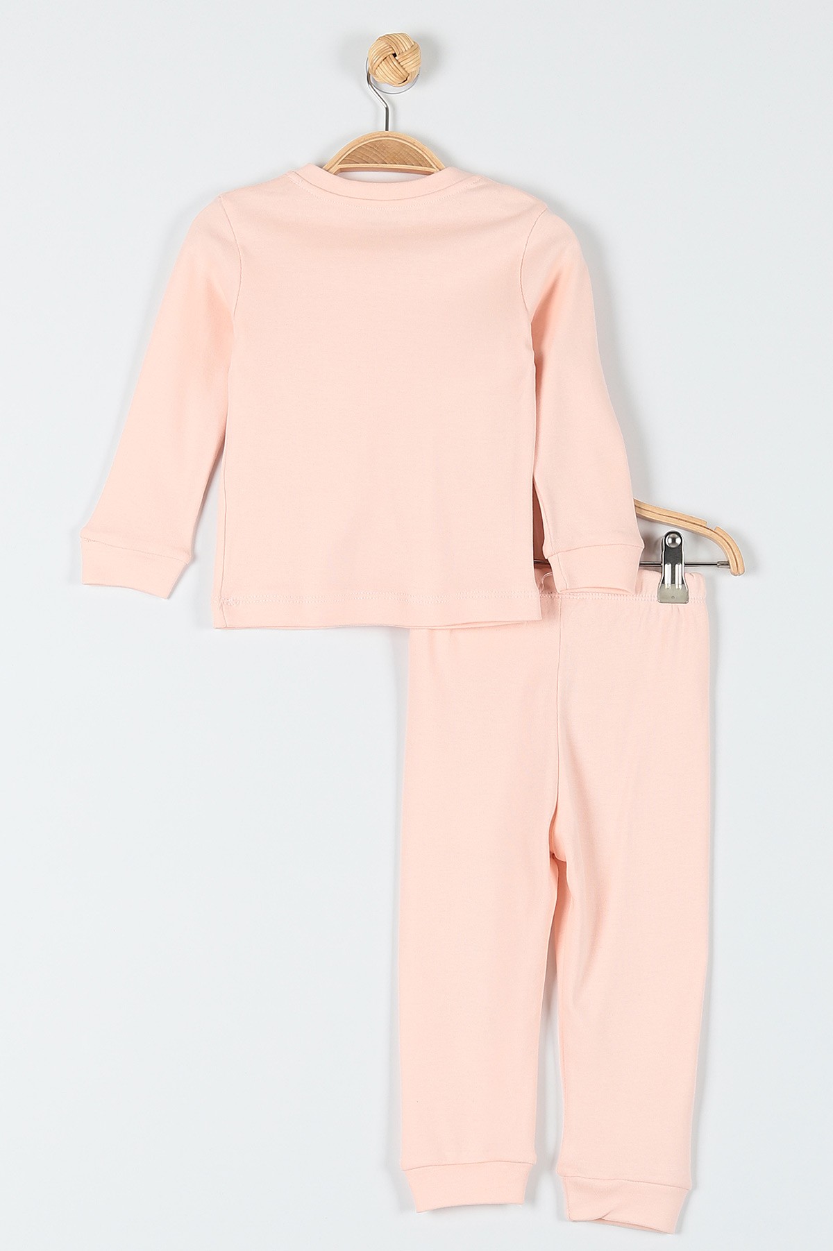 Pudra (1-3 Yaş) Hello Friends Baskılı Kız Bebe Pijama Takım 181887