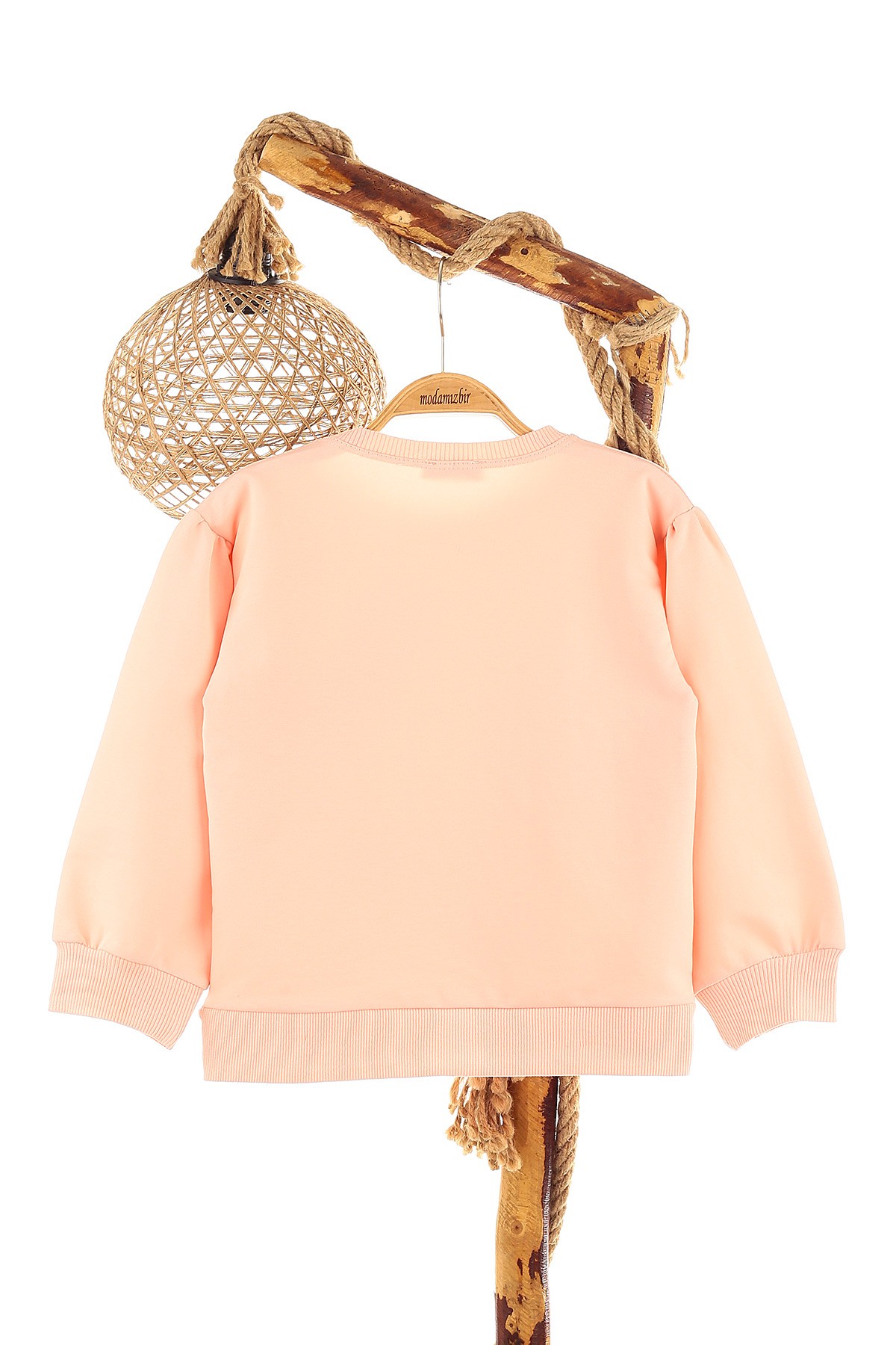 Pudra (1-4 Yaş) Çiçekli Fare Baskılı Kız Bebek Sweat 155273