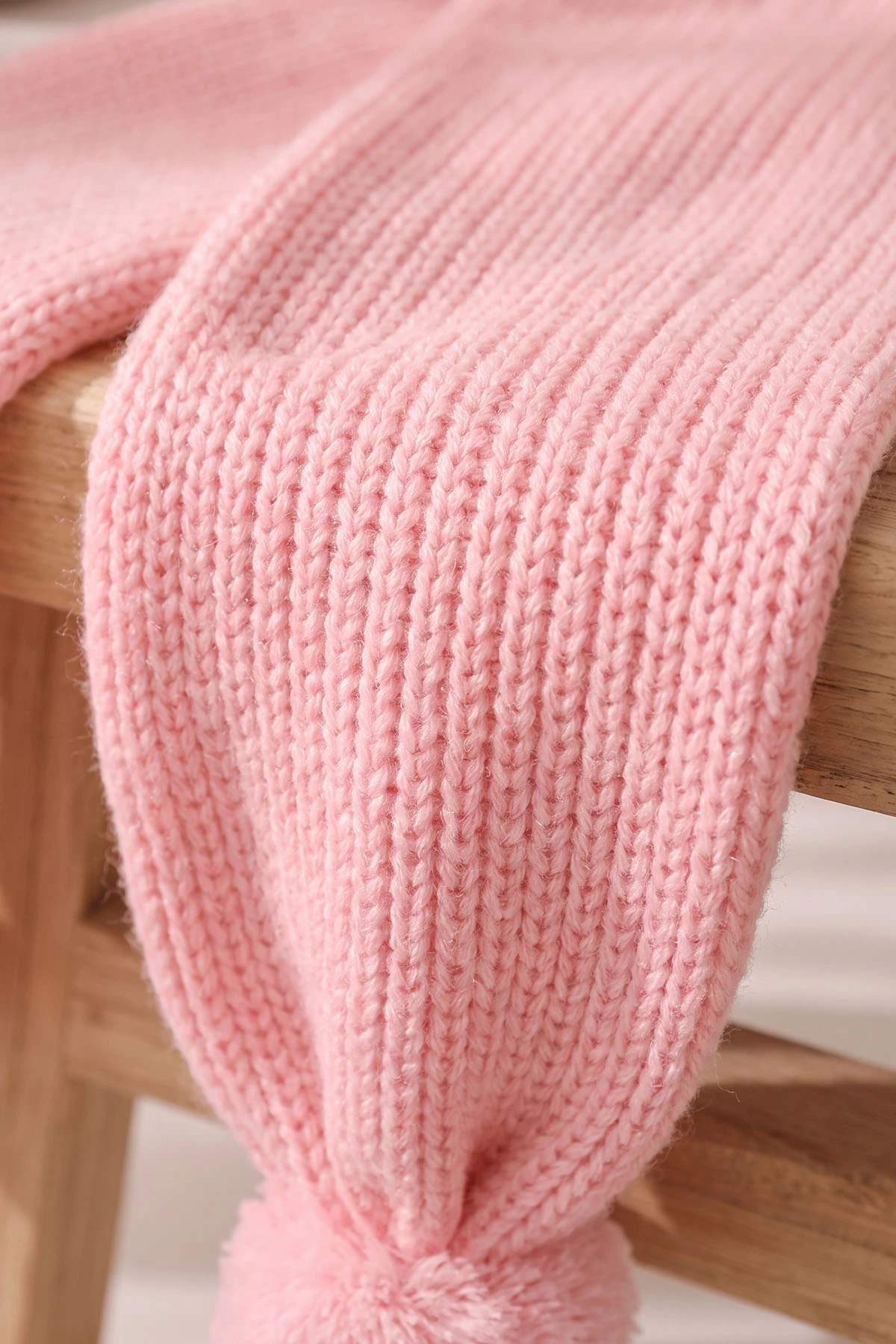 Pudra (1-5 Yaş) Ponponlu Kız  Çocuk Atkı Bere Takım 475064