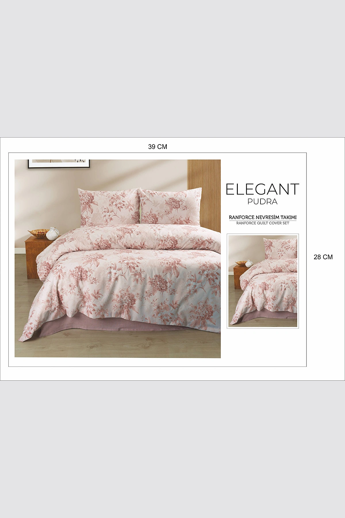 Pudra 160x220 Cm Bella Home Tek Kişilik New Box Nevresim Takımı 446721