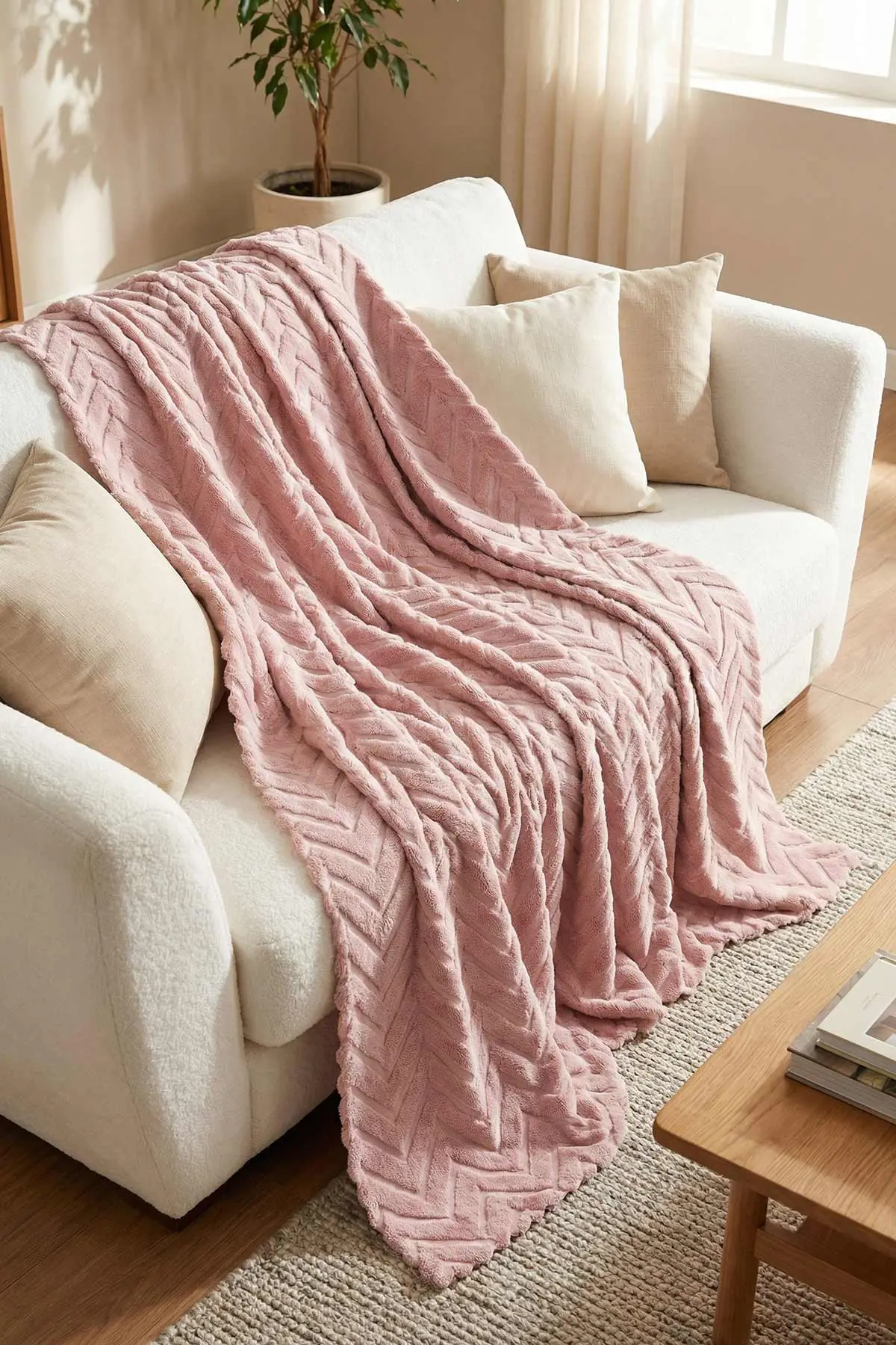 Pudra 170x210 Cm Bella Home Welsoft Süngerli Koltuk Örtüsü 429681