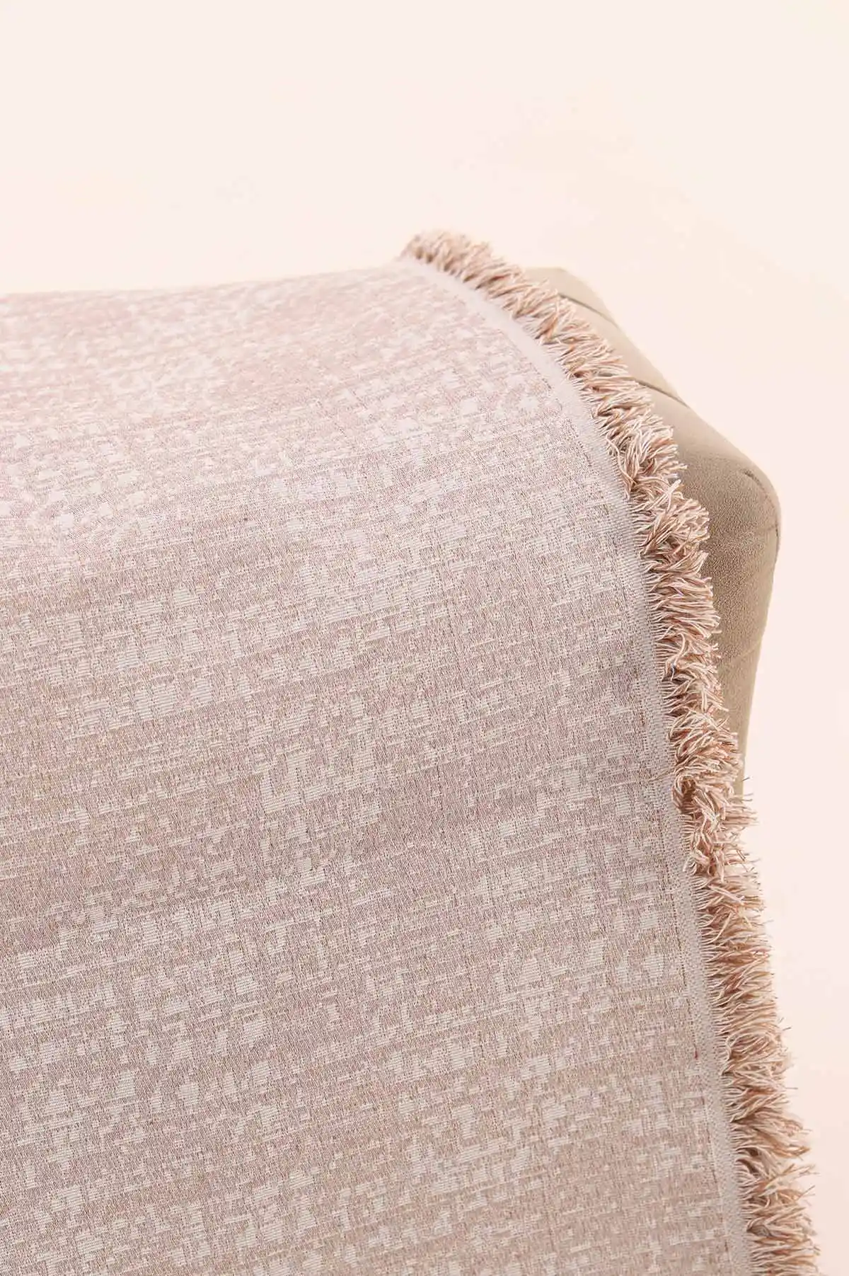 Pudra 180x220 Cm Kaymaz Çok Amaçlı Pamuklu Lüx Çekyat Örtüsü & Koltuk Örtüsü & Koltuk Şalı 385693