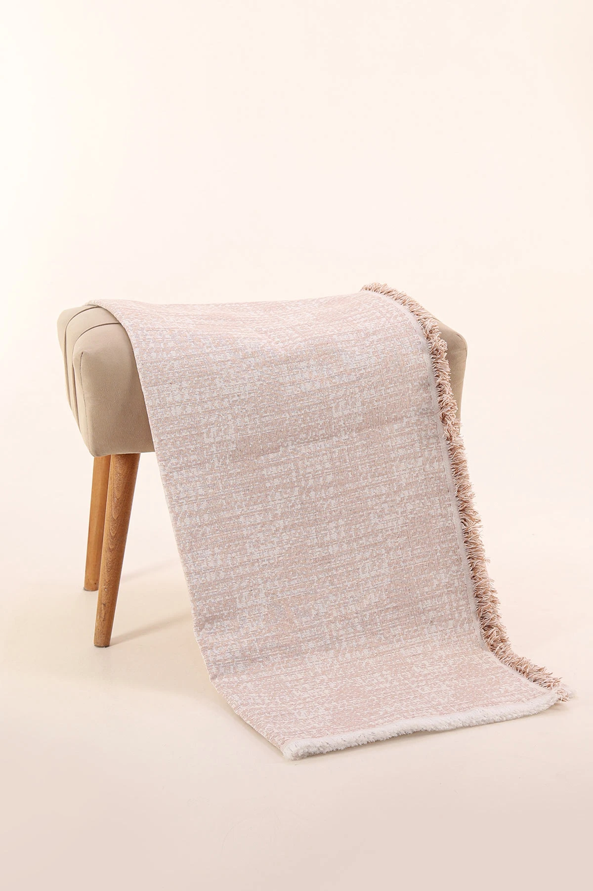 Pudra 180x220 Cm Kaymaz Çok Amaçlı Pamuklu Lüx Çekyat Örtüsü & Koltuk Örtüsü & Koltuk Şalı 385693