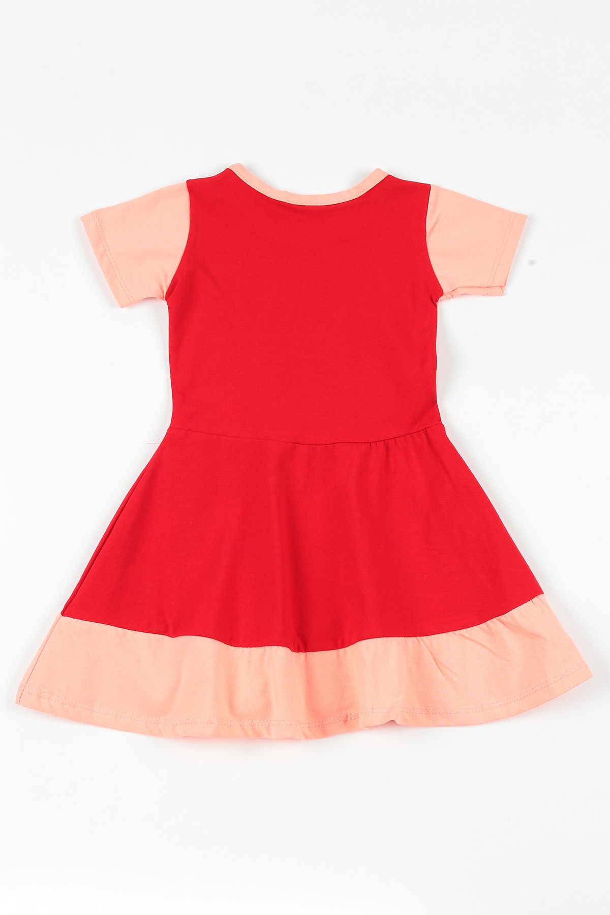 Pudra (2-10 yaş) Minnie Mouse Pul İşlemeli  Önü Kurdeleli Kız Çocuk Elbise 108677