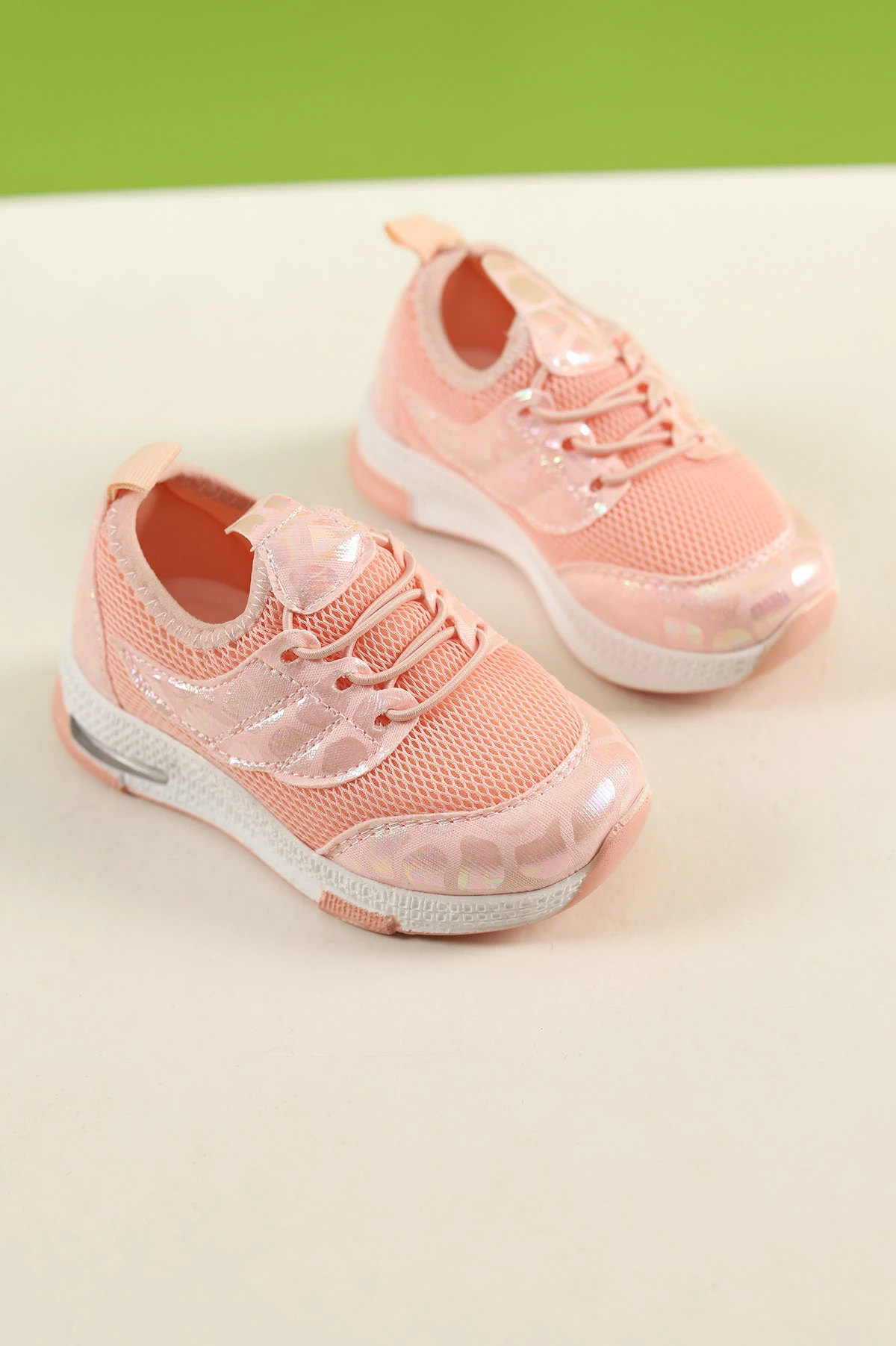 Pudra (22-25 Bebe) Işıklı Desenli Bebe Spor Ayakkabı 257595