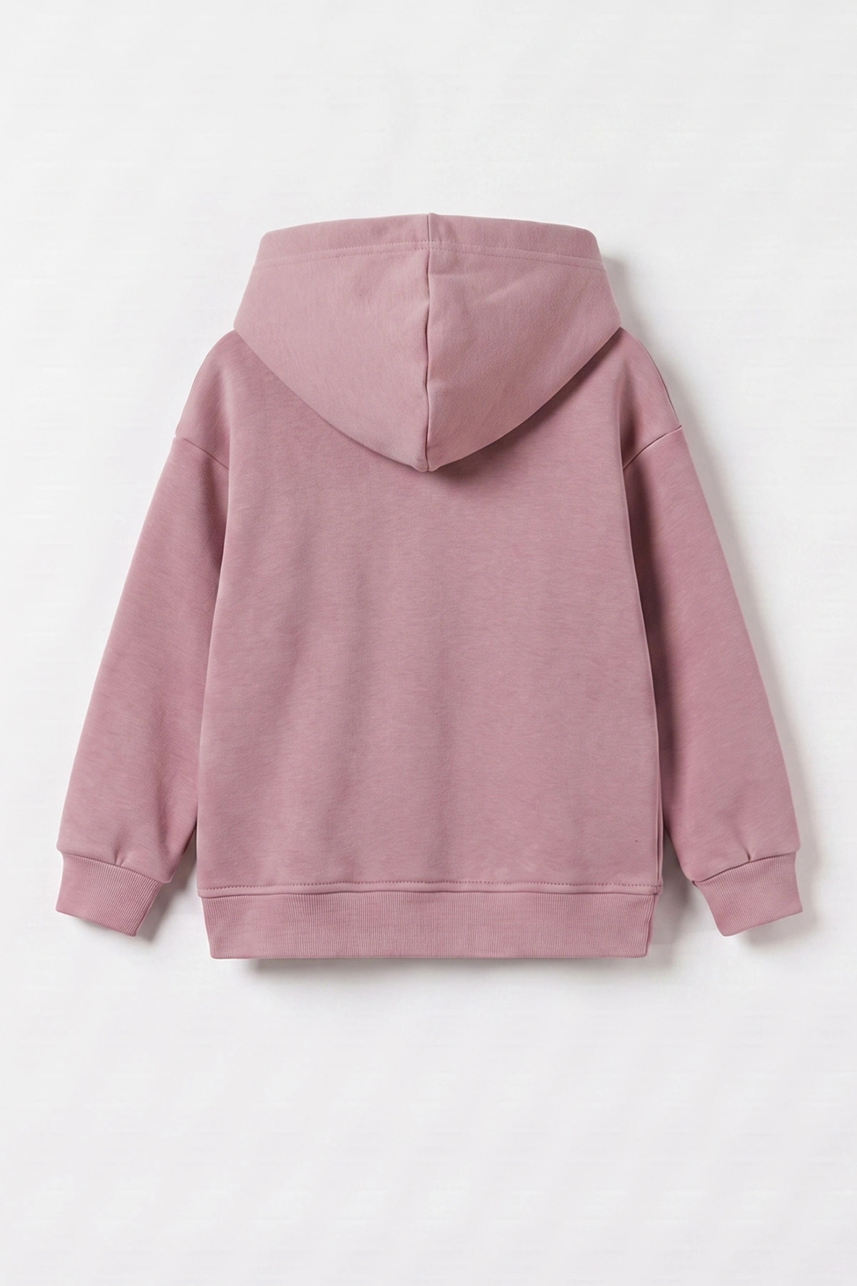 Pudra (3-12 Yaş) London Baskılı 3 İp Şardonlu Kapüşonlu Kız Çocuk Sweatshirt 473973