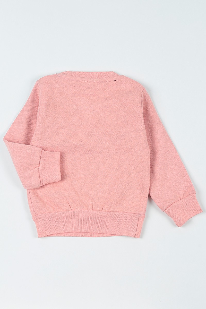 Pudra (3-12 Yaş) Sweet Style Baskılı Kız Çocuk Sweathirt 92730