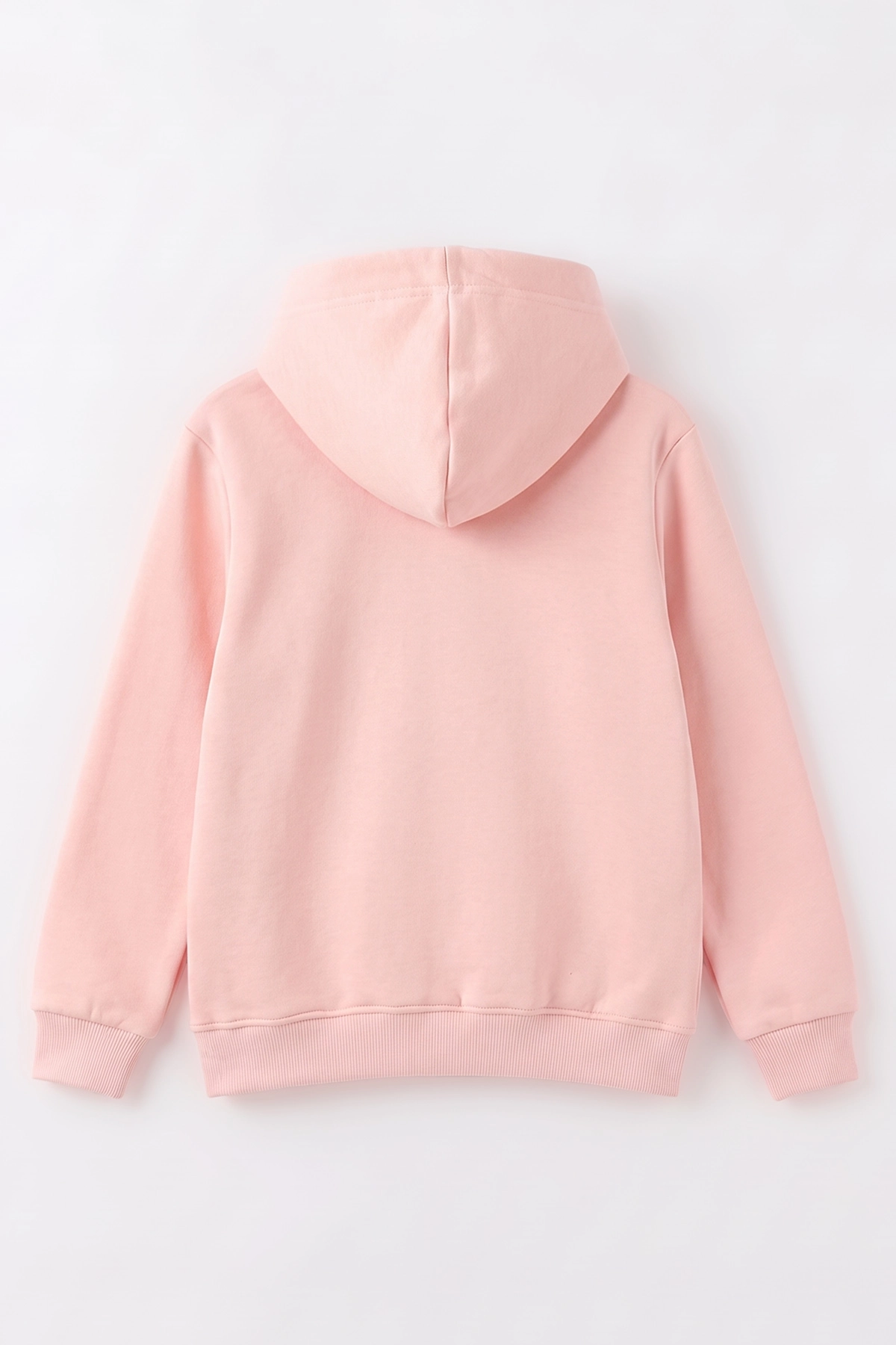 Pudra (4-12 Yaş) Love Nakışlı Kapüşonlu 3 İp Şardonlu Kız Çocuk Sweatshirt 495031