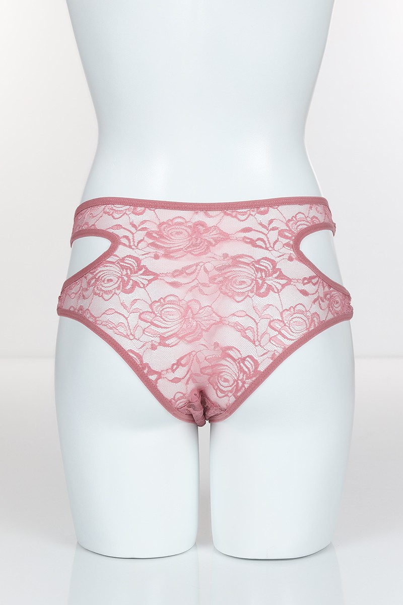 Pudra 4145 Bikini Komple Lez Dantel Yanları Kavisli Külot 101819