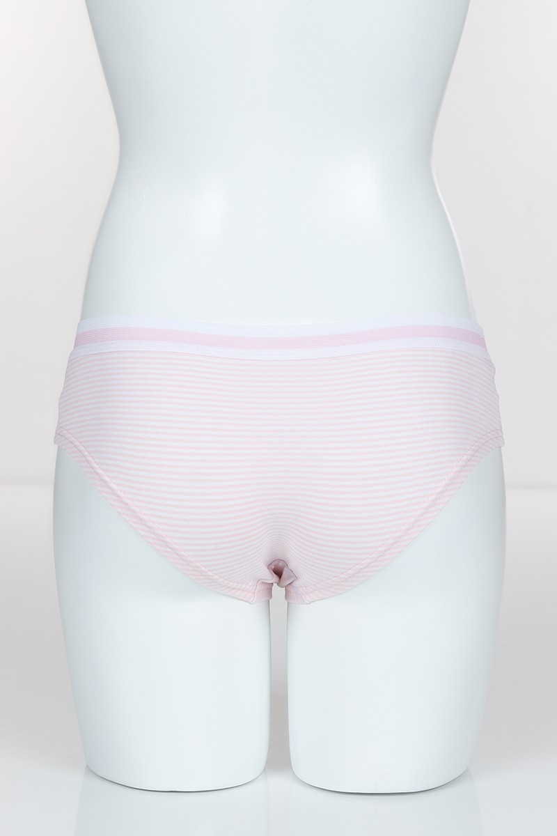 Pudra 4318 Hıpboxer Love Baskılı Çizgili Kumaş Külot 101770
