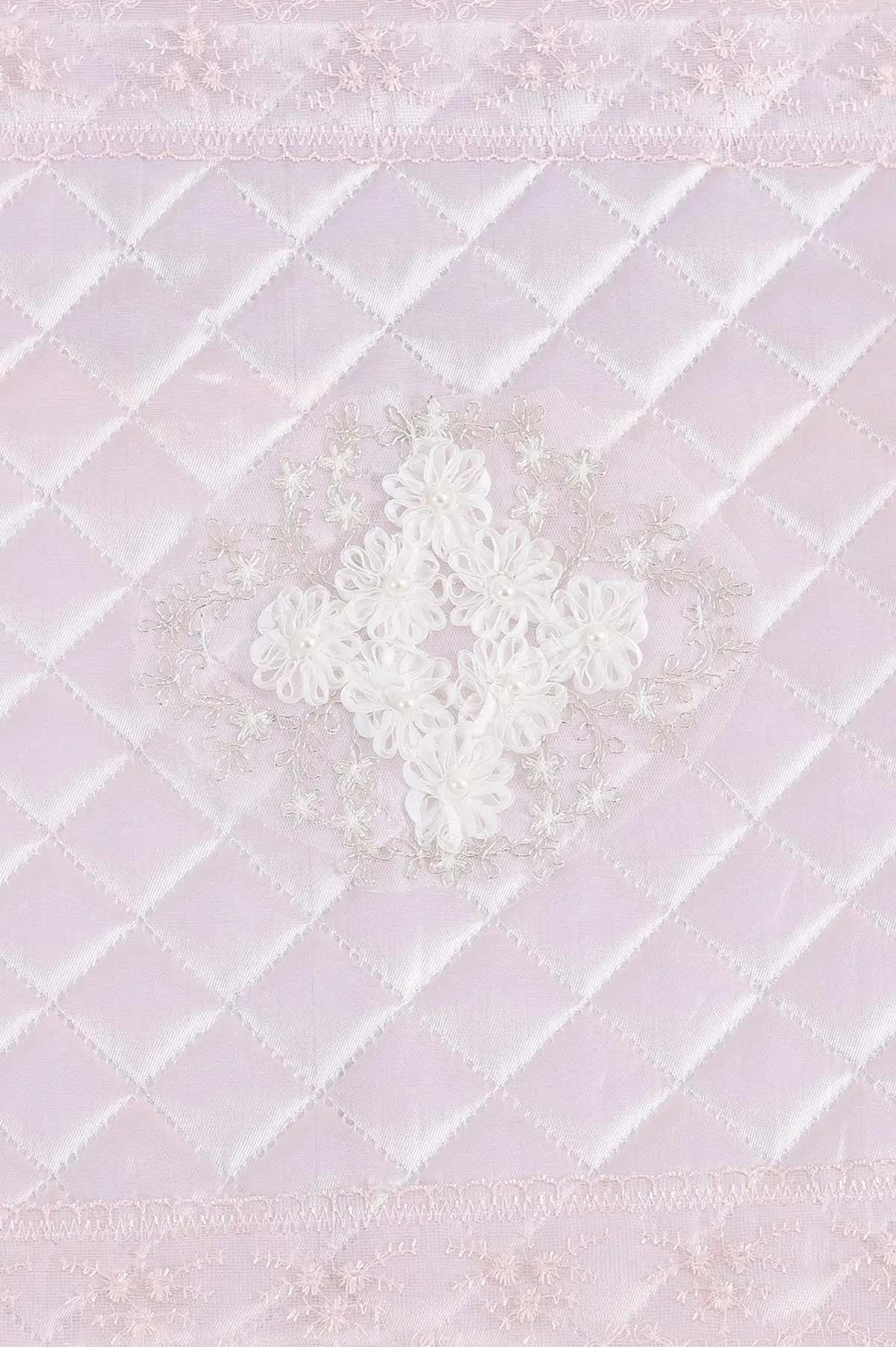 Pudra 47x42x17.5 Cm Dantelli Nakışlı Saten Bohça Hurç 414837