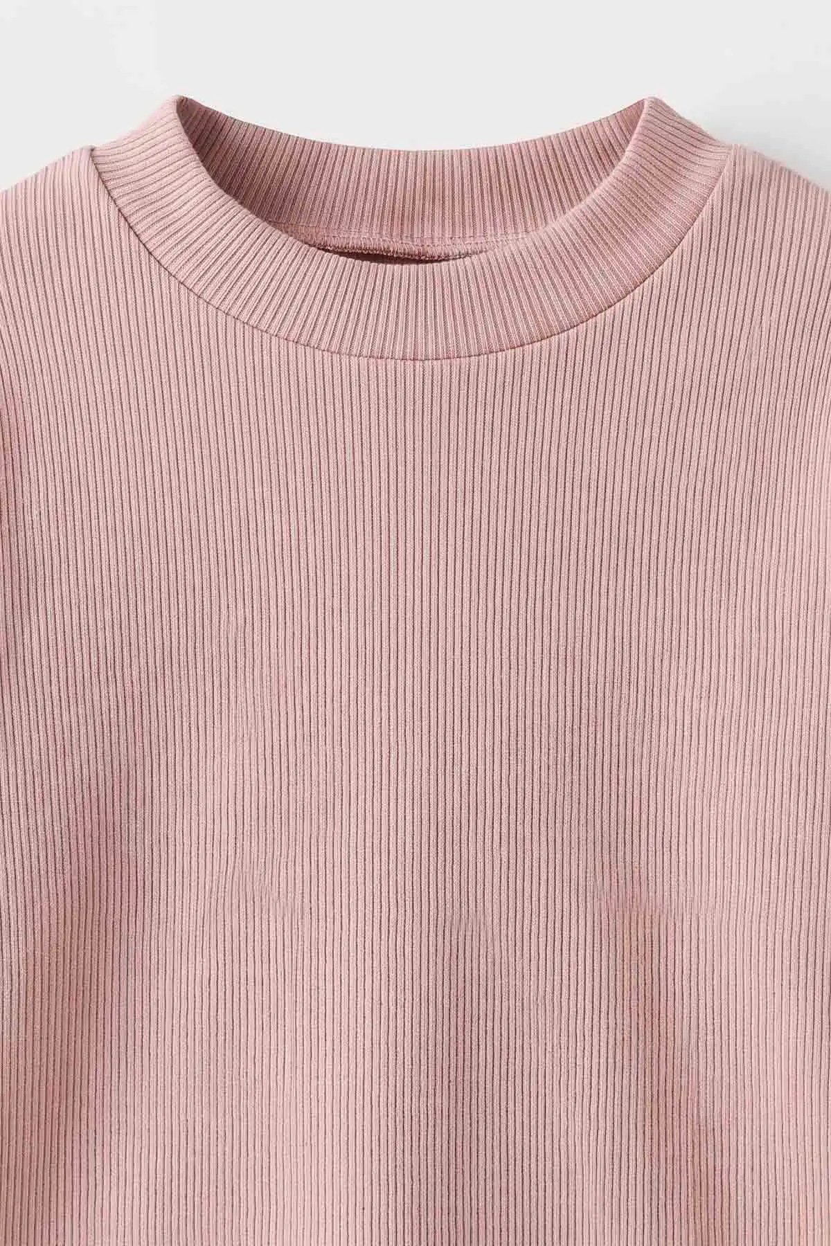 Pudra (5-12 Yaş) Yarım Balıkçı Yaka Kaşkorse  Çocuk Body Sweatshirt 495421