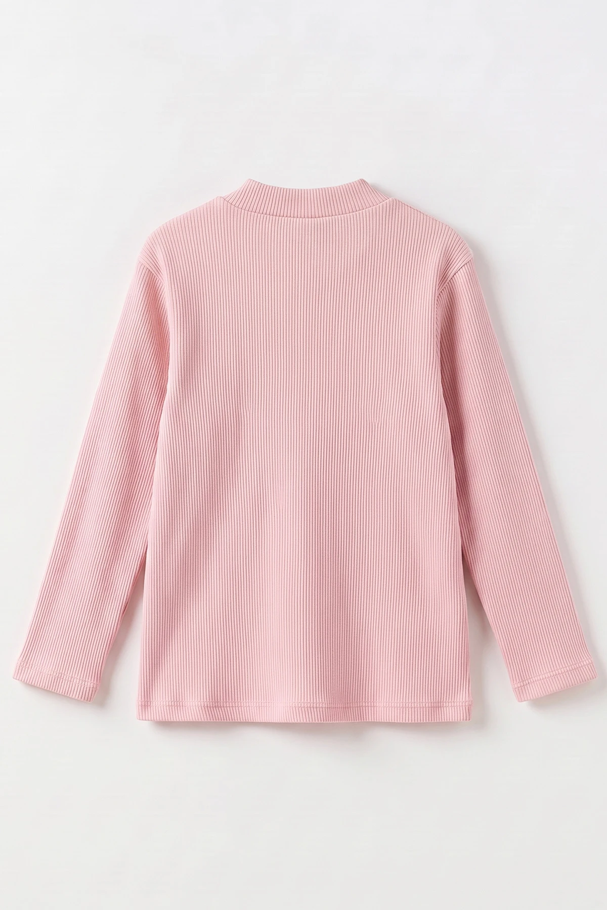 Pudra (5-12 Yaş) Yarım Balıkçı Yaka Kaşkorse Kız Çocuk Body Sweatshirt 493042