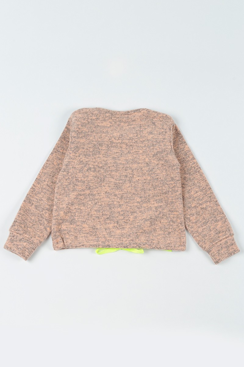 Pudra (5-8 Yaş) Girl Baskılı Dışı Yumoş Kız Çocuk Sweatshirt 92812
