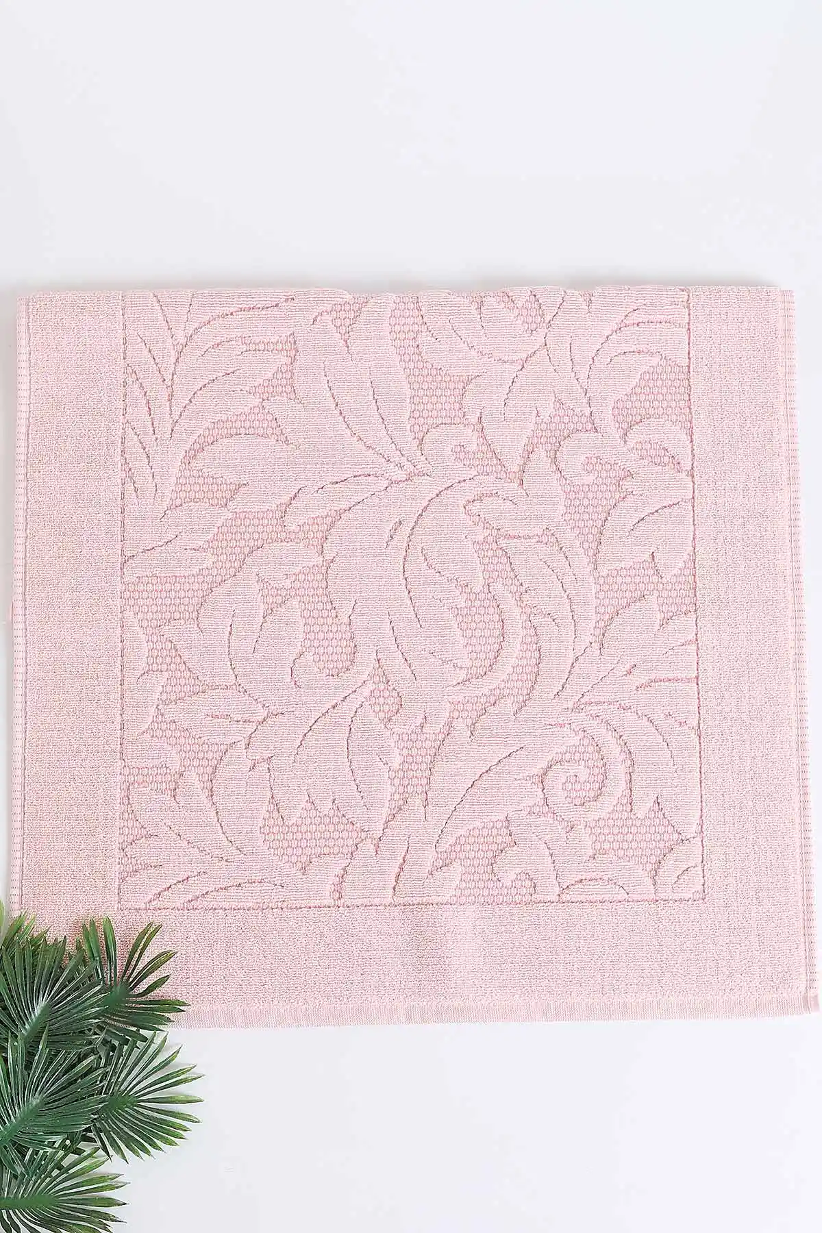 Pudra 50x70 Kabartma Desenli Banyo Ayak Havlusu 293770