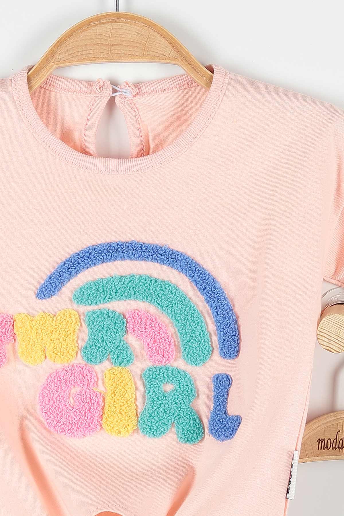 Pudra (6-24 Ay) Pwr Girl Gökkuşağı Nakışlı Kız Çocuk Takım 171821