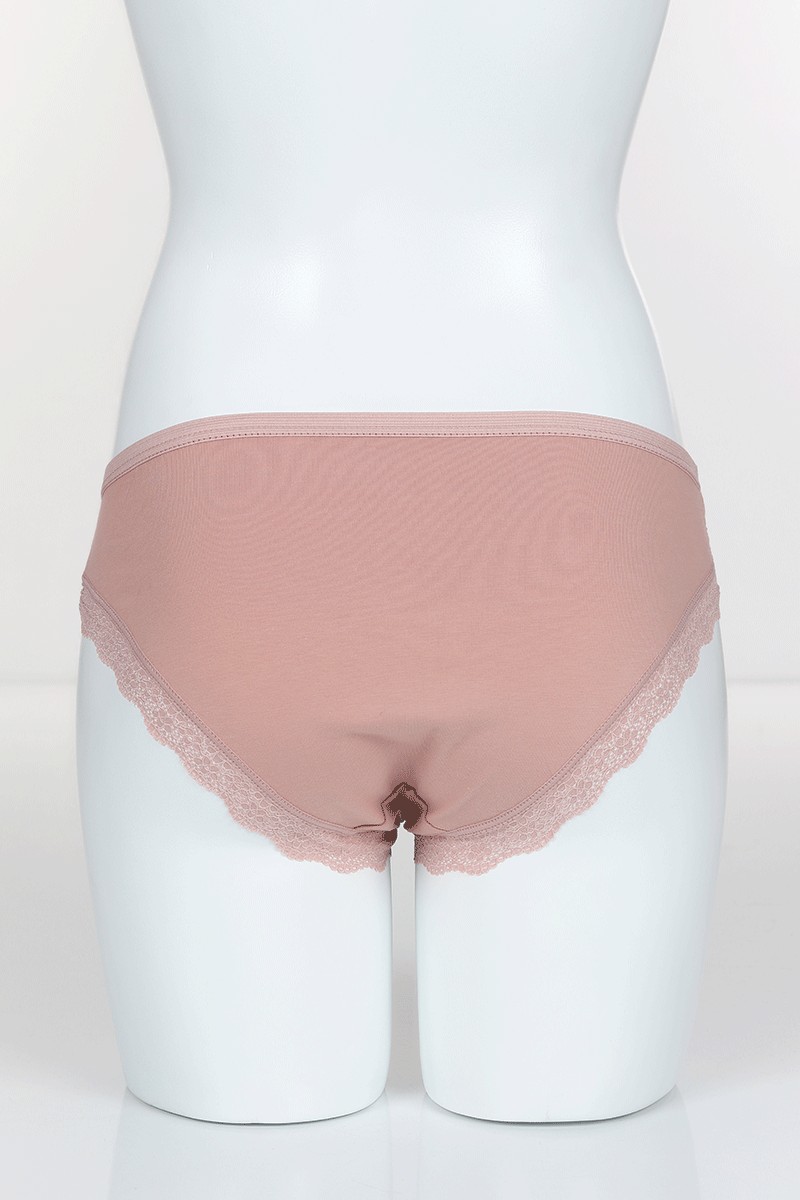 Pudra 6405 Bikini Ön Üst Bant Alt ve Arka Pamuk Külot 102383