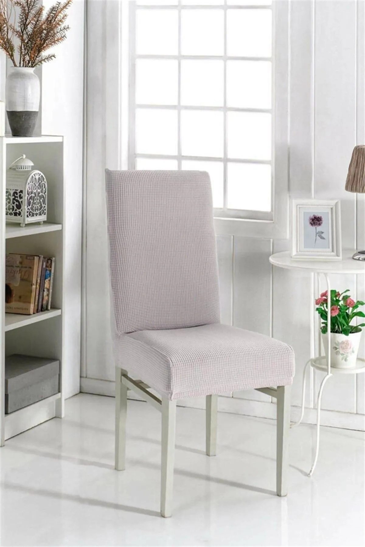 Pudra 6'lı Bambu Sandalye Kılıfı 281785