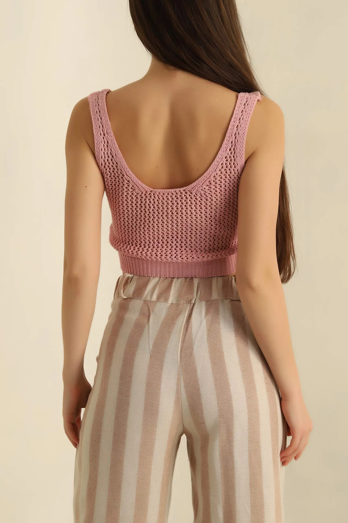 Pudra Ajurlu Triko Bluz 271038