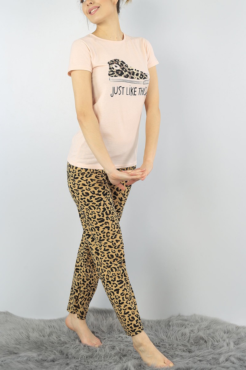 Pudra Baskılı Bayan Pijama Takımı 54395