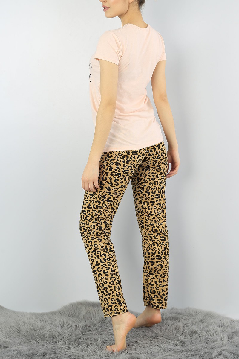Pudra Baskılı Bayan Pijama Takımı 54395