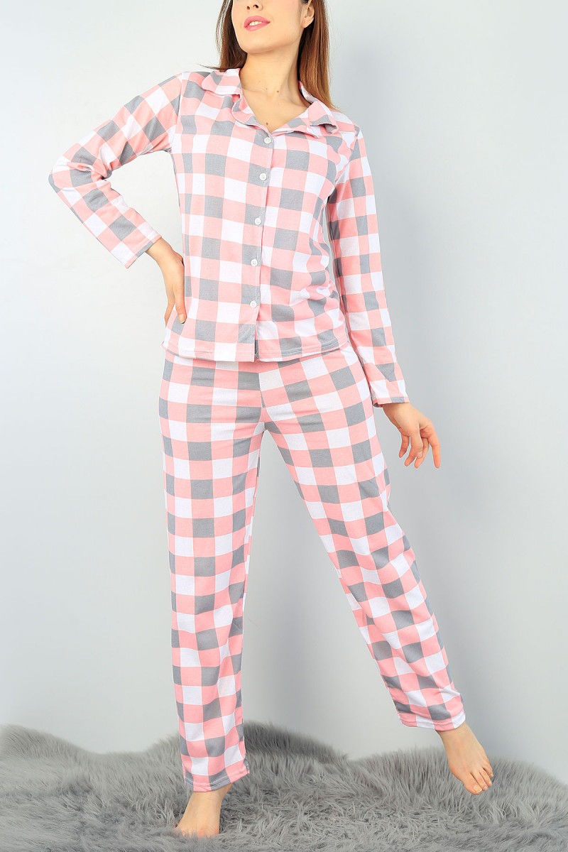 Pudra Baskılı Bayan Pijama Takımı 61621