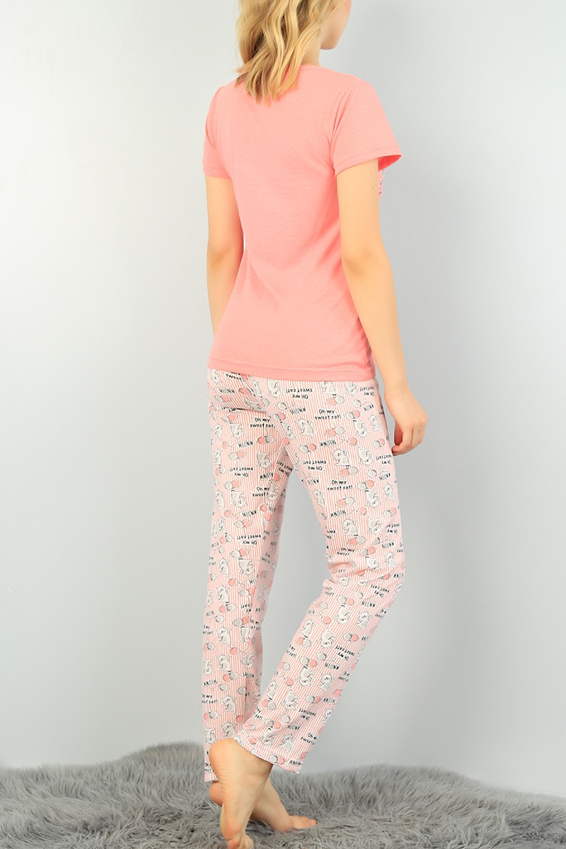 Pudra Baskılı Bayan Pijama Takımı 73452