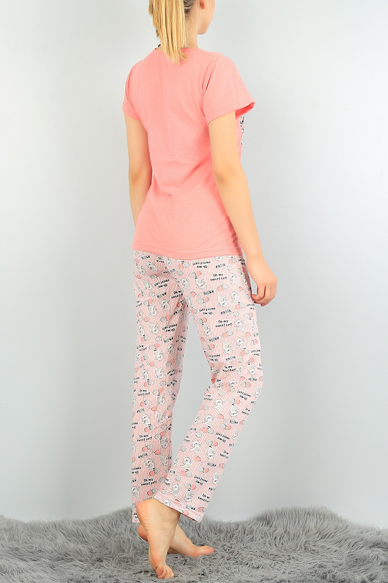 Pudra Baskılı Bayan Pijama Takımı 73491