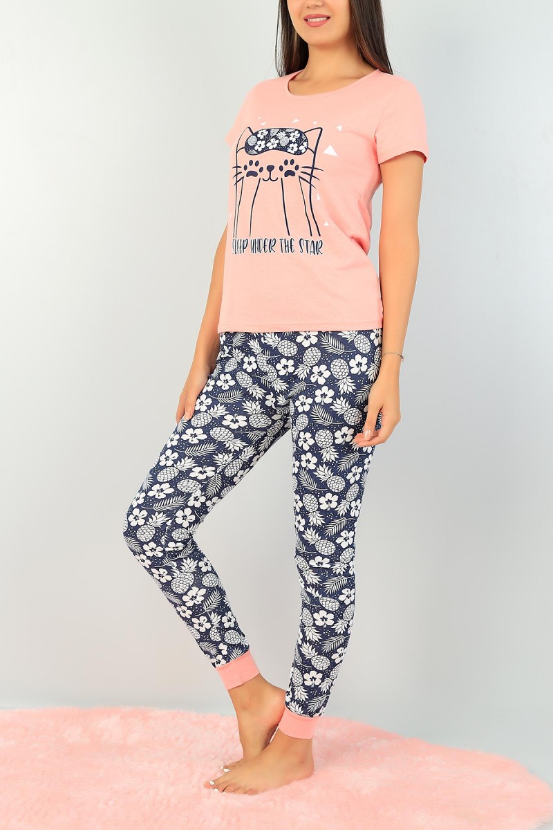 Pudra Baskılı Bayan Pijama Takımı 73623
