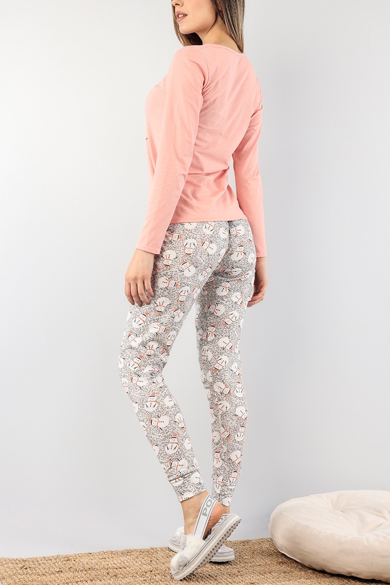 Pudra Baskılı Bayan Pijama Takımı 89437