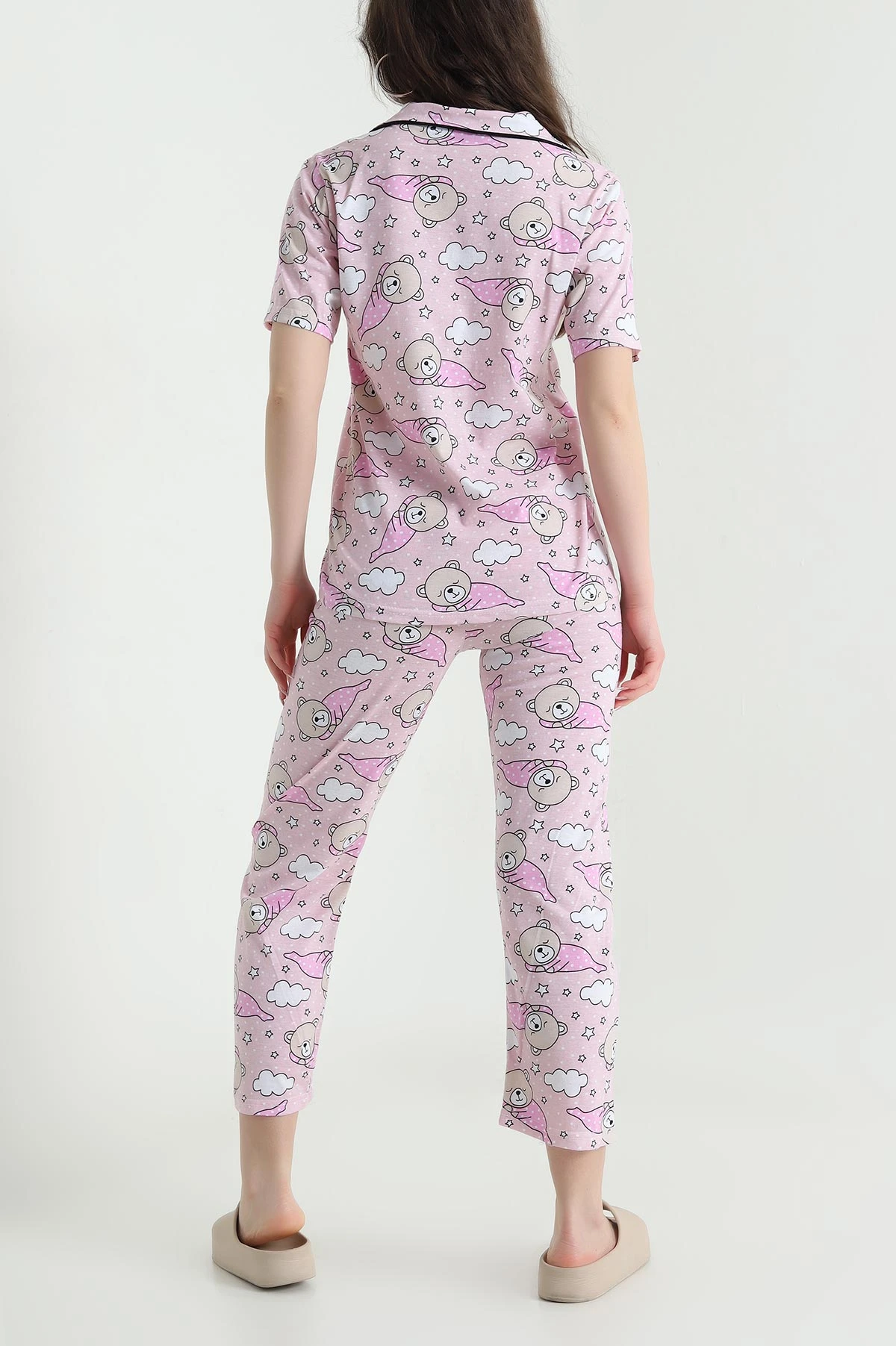 Pudra Baskılı Süprem Kadın Pijama Takımı 451871
