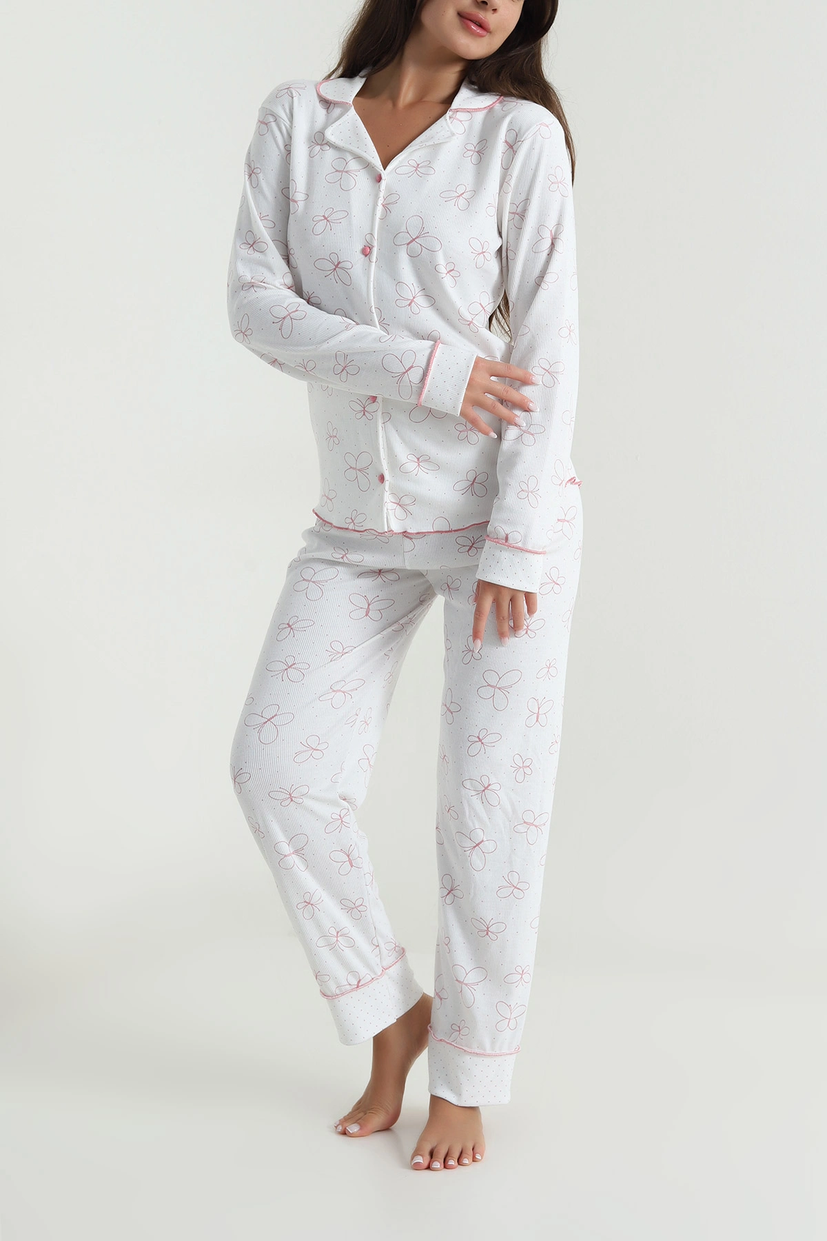 Pudra Berlin Uzun Kol Kadın Pijama Takımı 484521