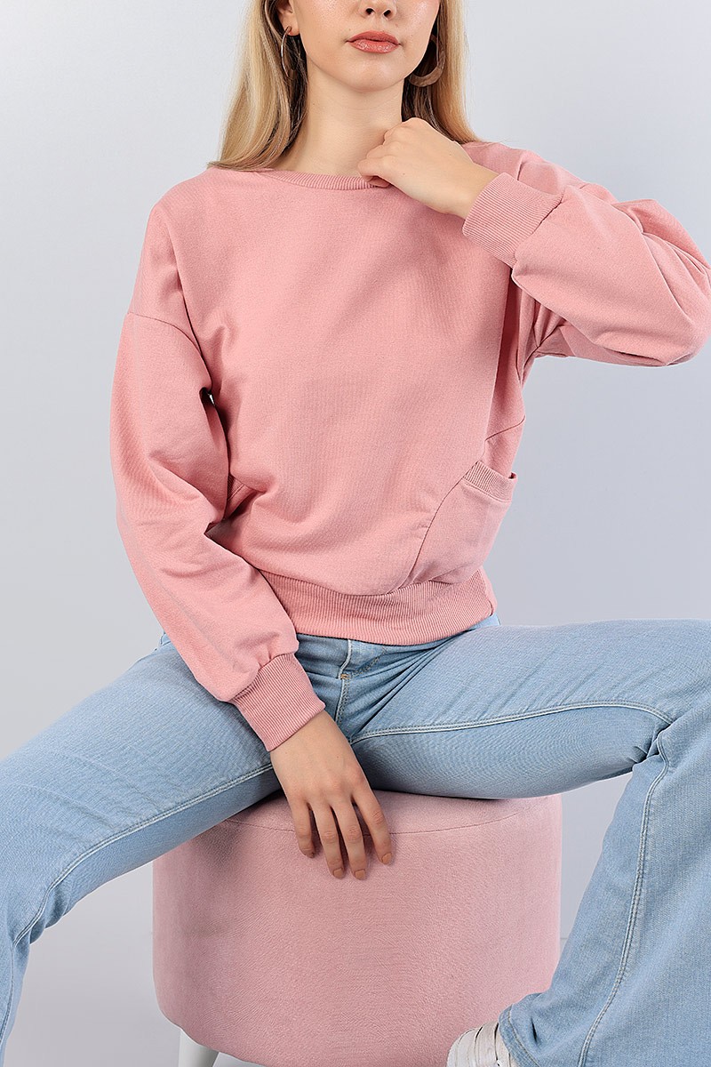 Pudra Cep Tasarım Bayan Sweat 77487