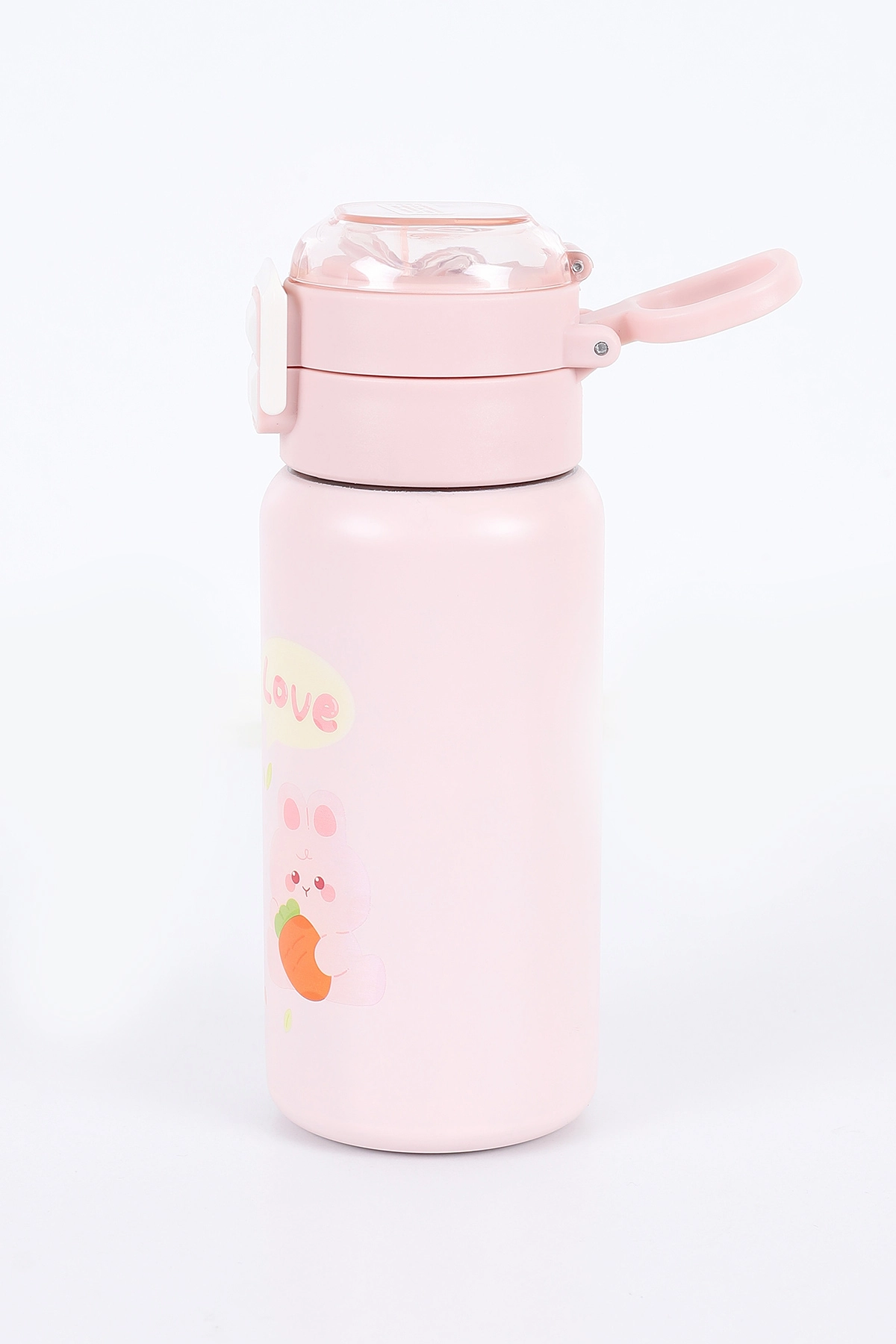 Pudra Çift Ağızlı Pipetli Çelik Termos-Matara 520 Ml 393155