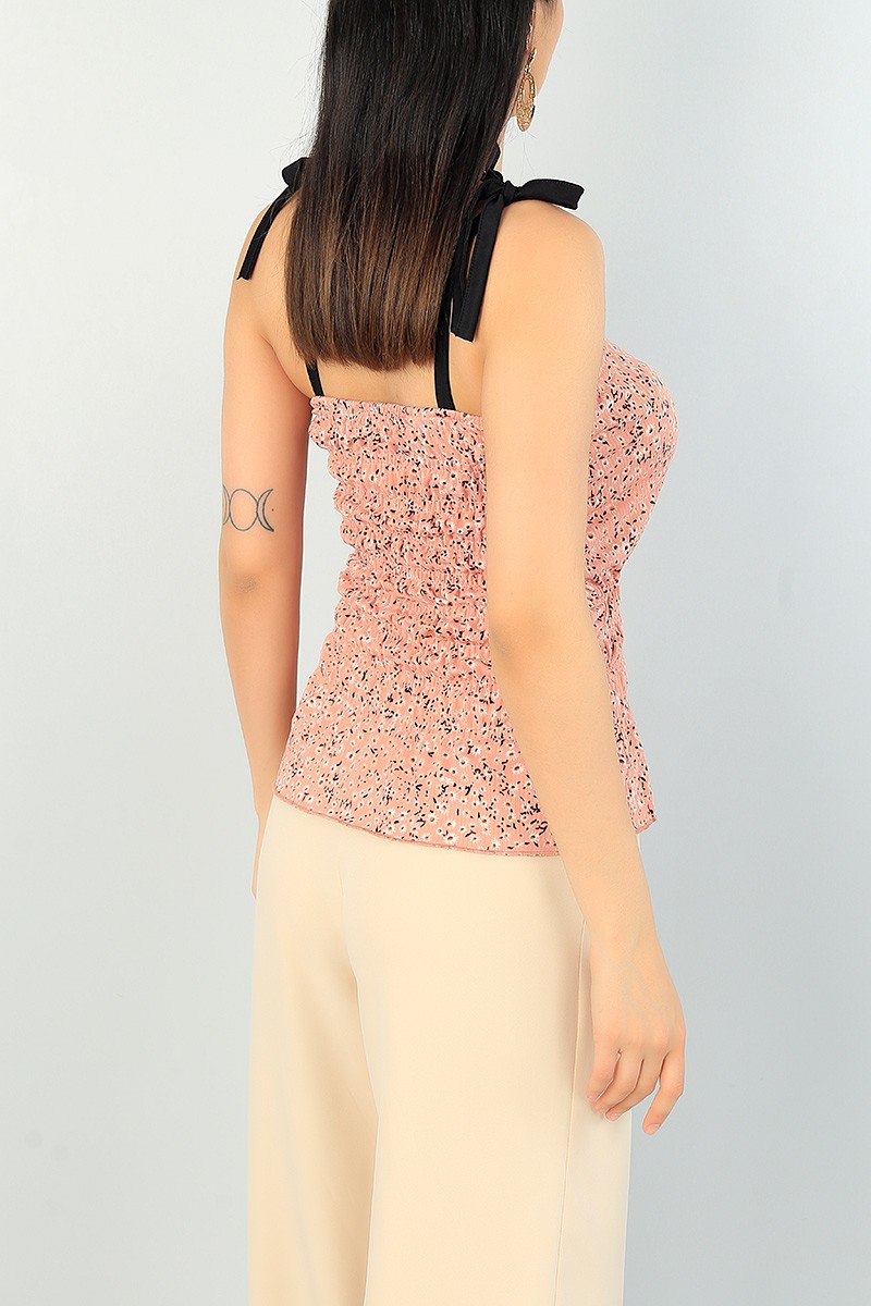 Pudra Desenli Beli Gipeli Bluz 67076