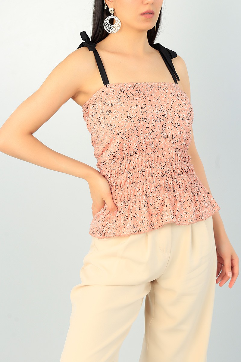 Pudra Desenli Beli Gipeli Bluz 67076