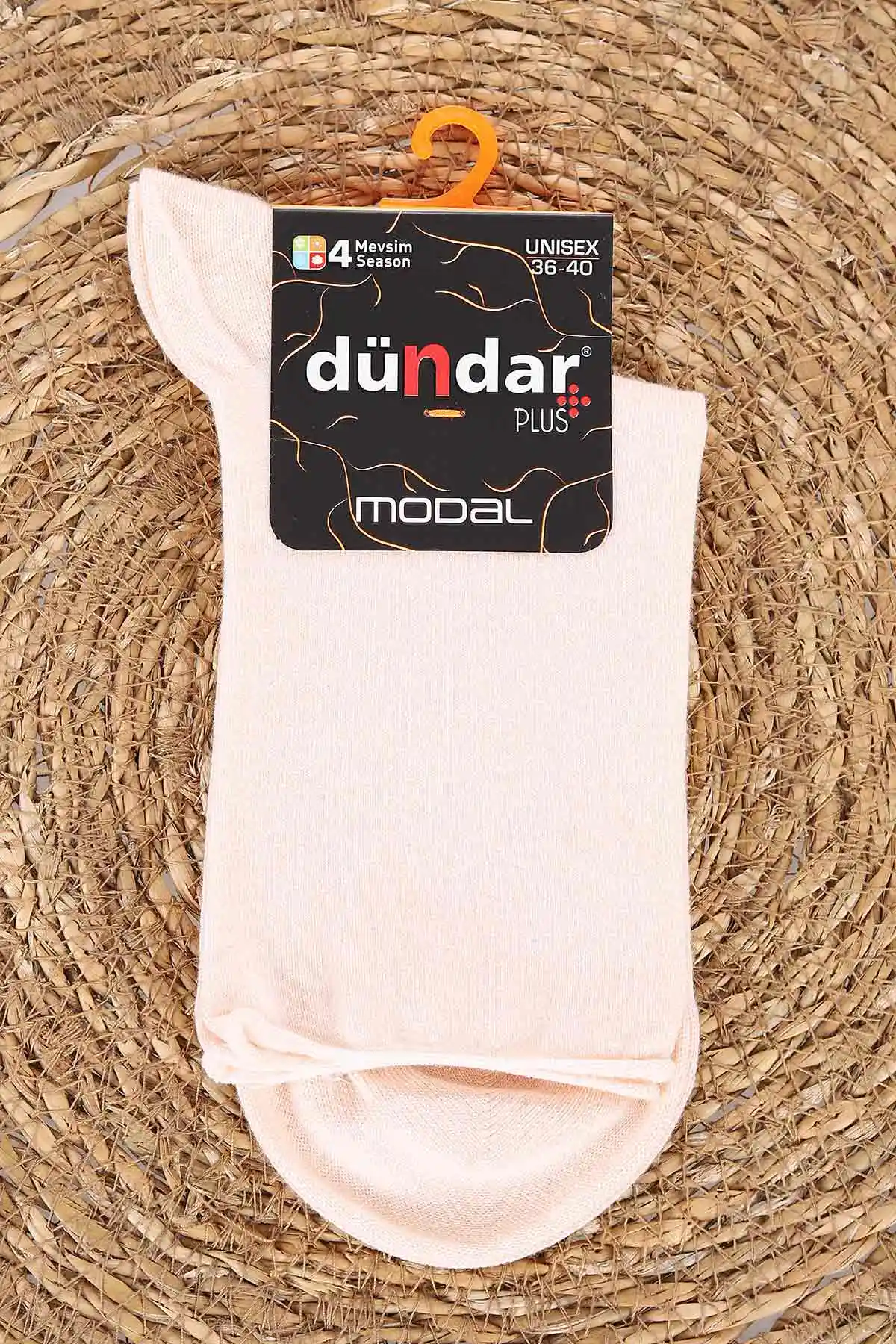 Pudra Dört Mevsim Kadın Modal Lastiksiz Çorap (36-40) 477015