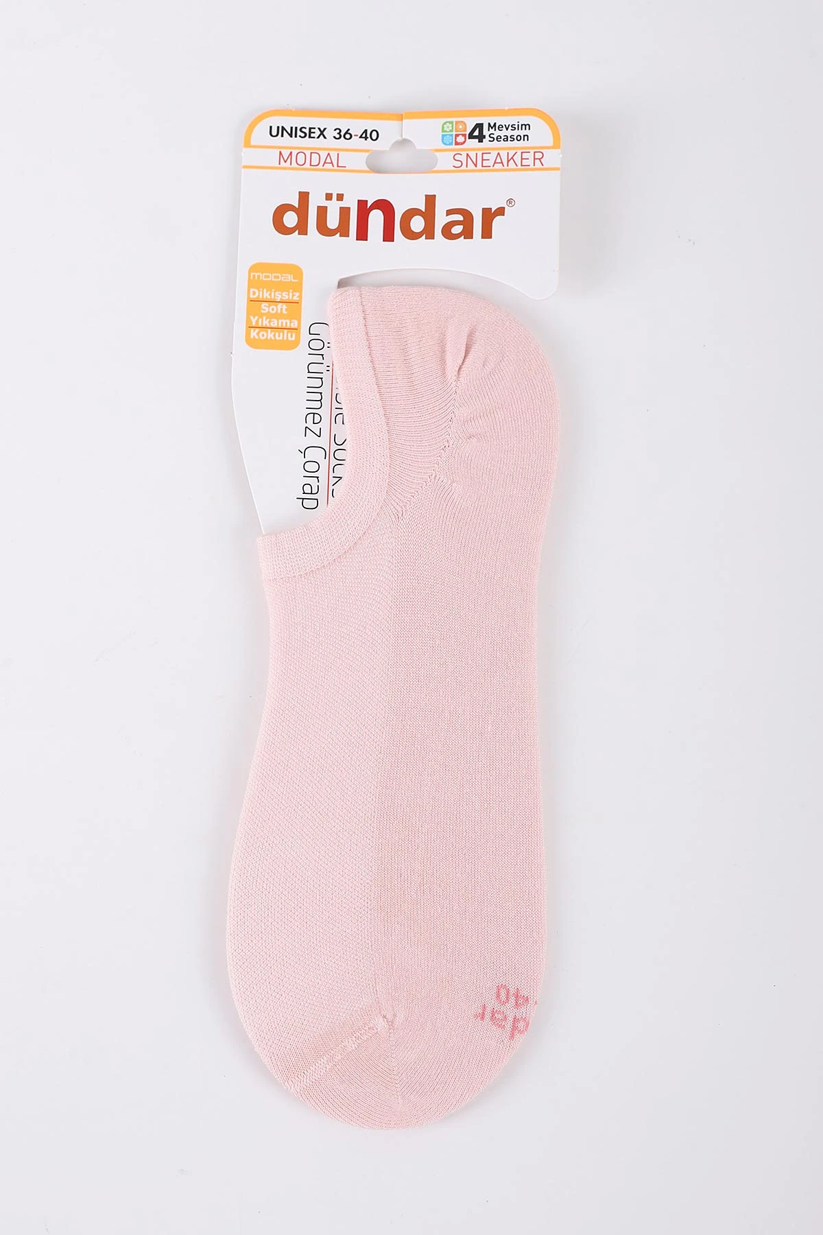Pudra Dört Mevsim Kadın Modal Sneaker Çorap 36-40 422984
