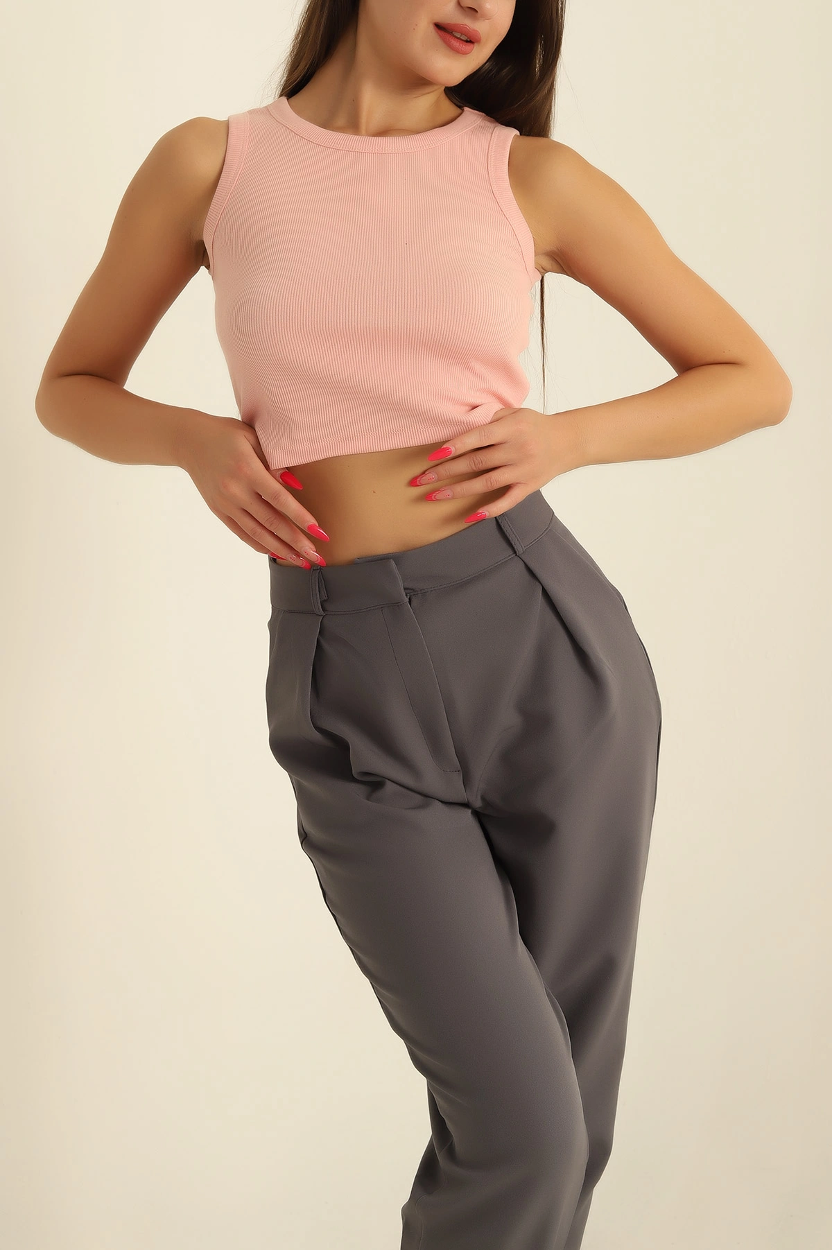 Pudra Fitilli Likralı Bayan Atlet 282871