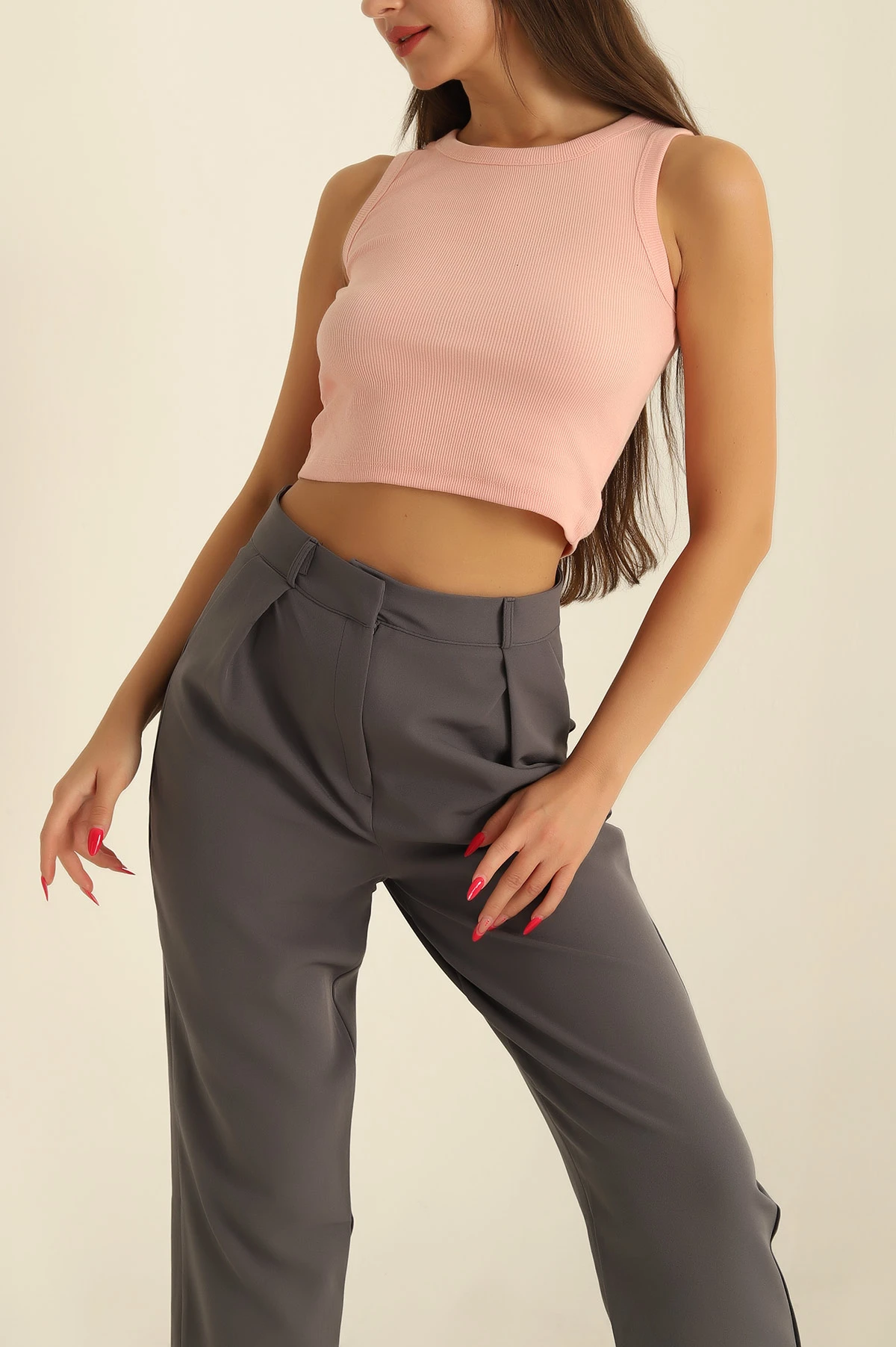Pudra Fitilli Likralı Bayan Atlet 282871