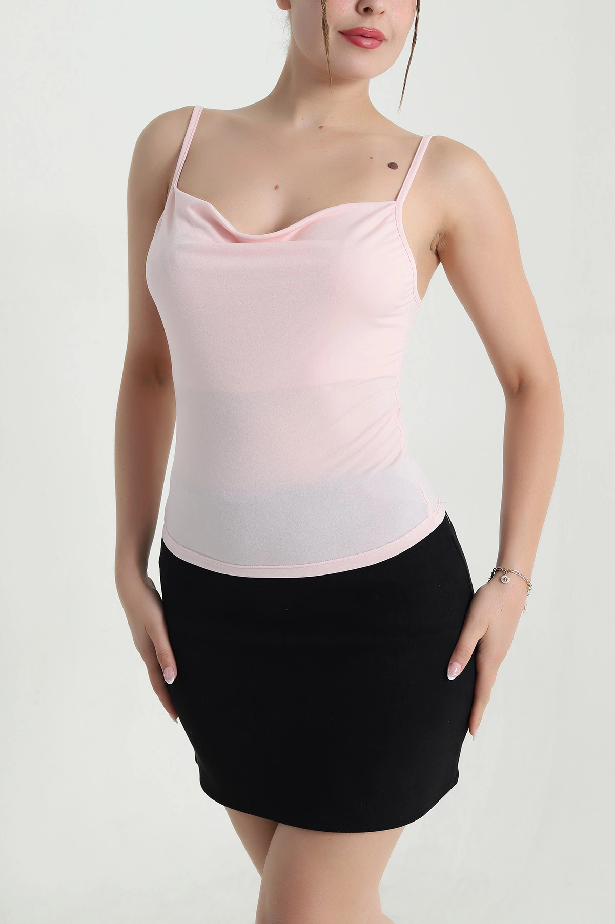 Pudra İp Askılı Sandy Kadın Bluz 476478