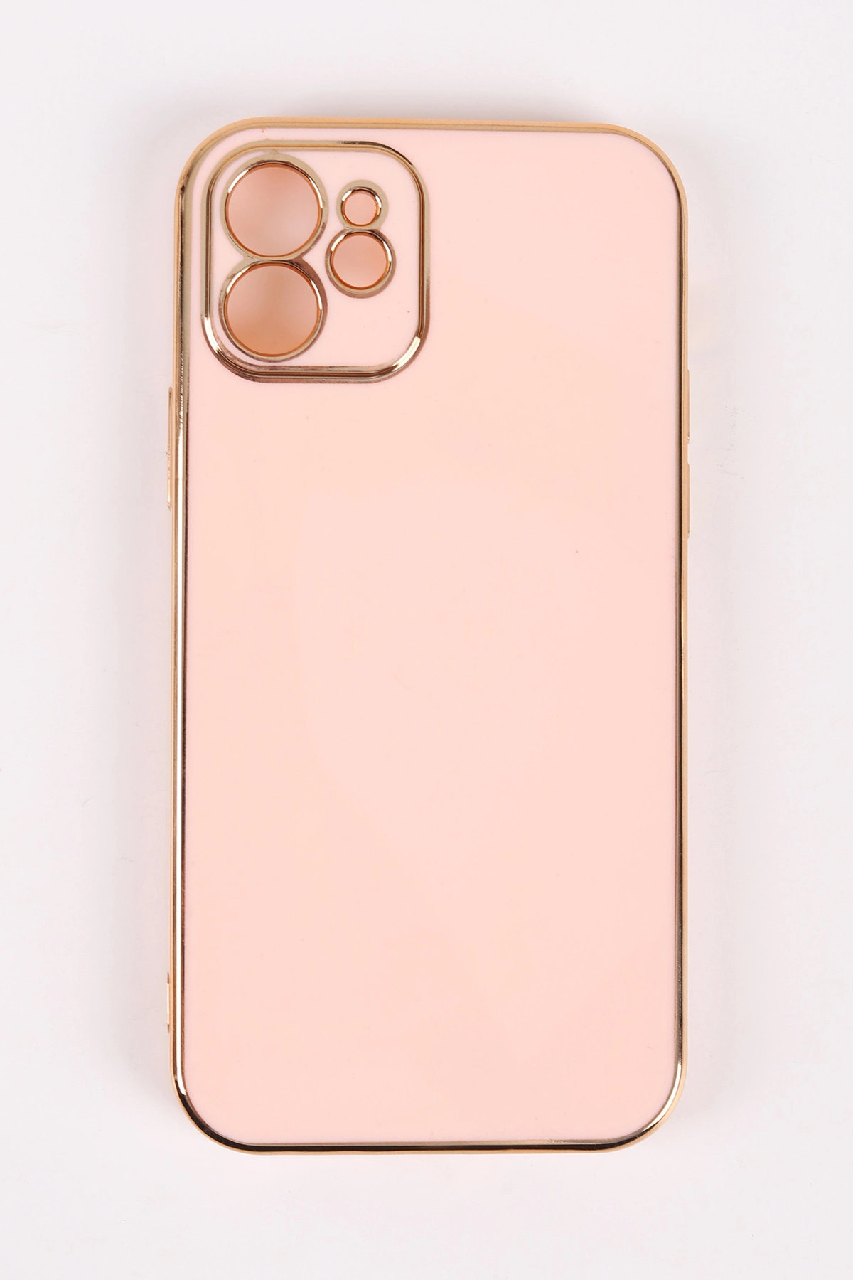 Pudra İphone 12 Uyumlu Kamera Korumalı Tpu Silikon Telefon Kılıfı 467034