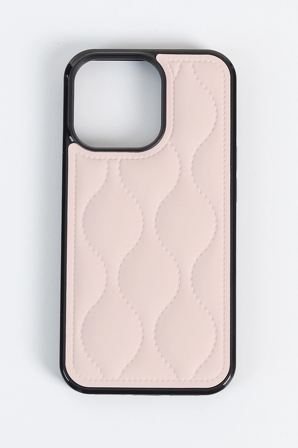 Pudra iPhone 13 Pro Uyumlu Pie Serisi Lüks Dikiş Desenli Telefon Kılıfı 348391